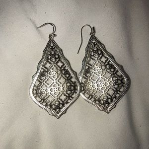 Silver Kendra Scott Adair large size earrings